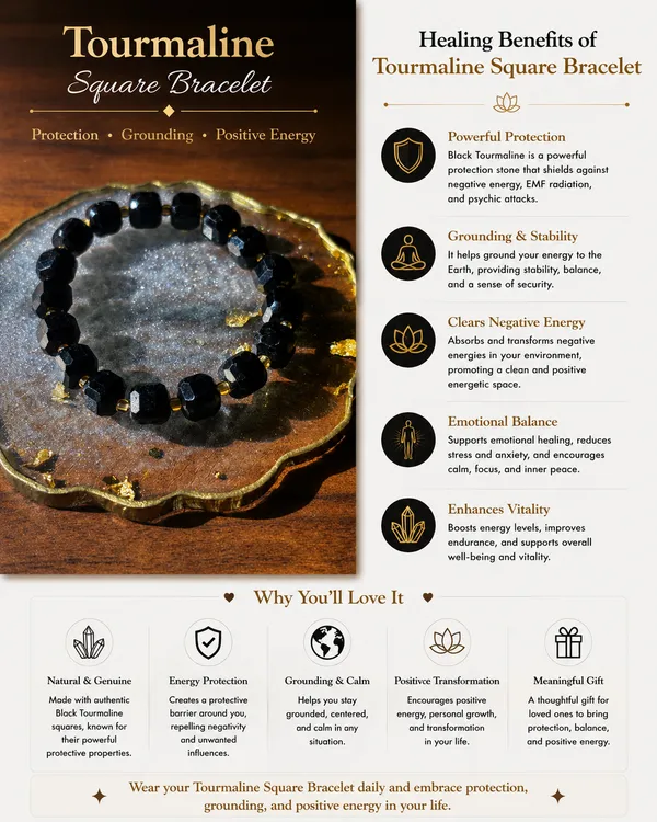 Mens_Tourmaline_Square_Bracelet_With_Free_Selenite_Tumble