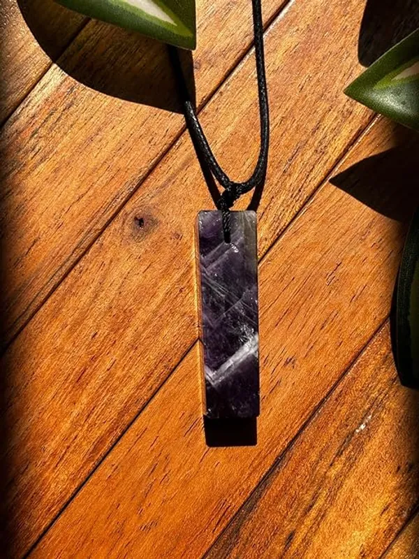 Rectangle_Amethyst_Crystal_Necklace_For_Men_Adjustable_Black_Cord