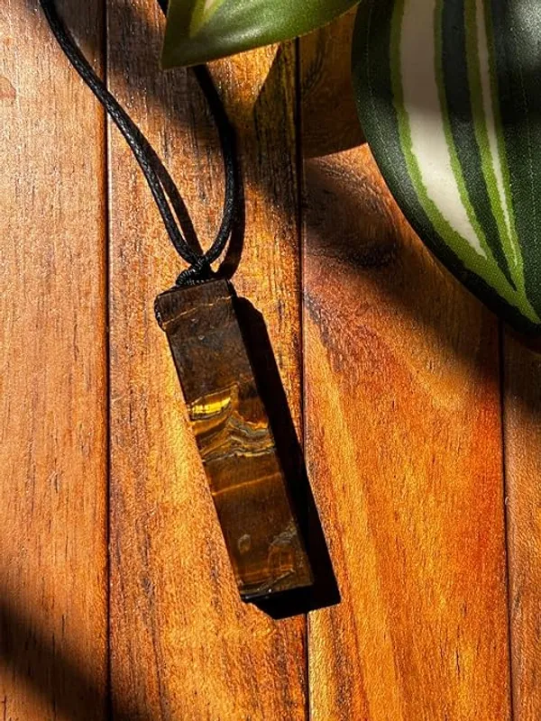 Rectangle_Tiger_S_Eye_Crystal_Necklace_For_Men_Adjustable_Black_Cord