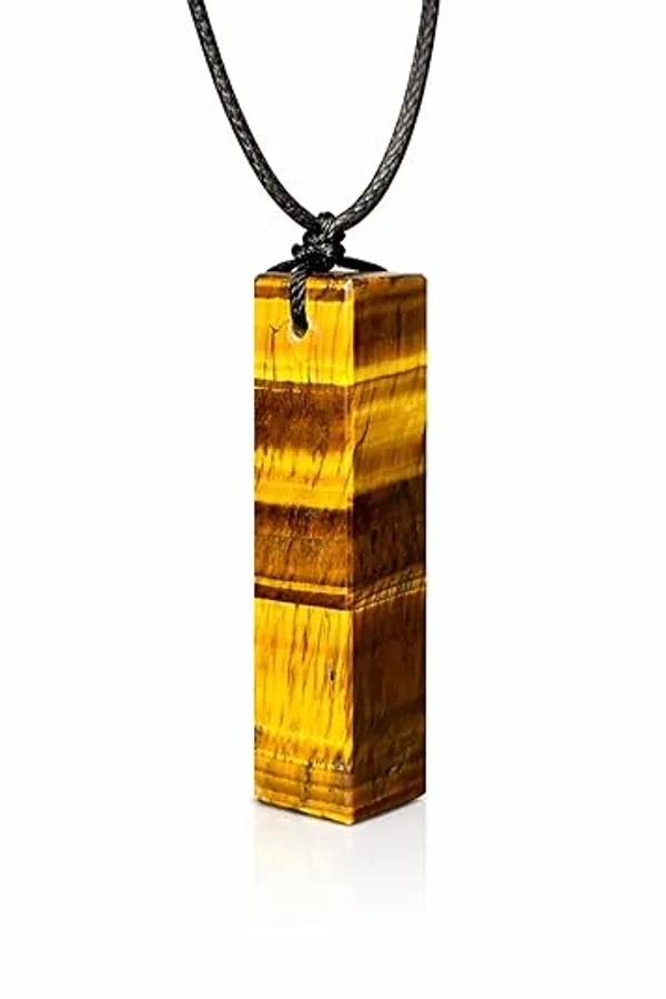 Rectangle_Tiger_S_Eye_Crystal_Necklace_For_Men_Adjustable_Black_Cord