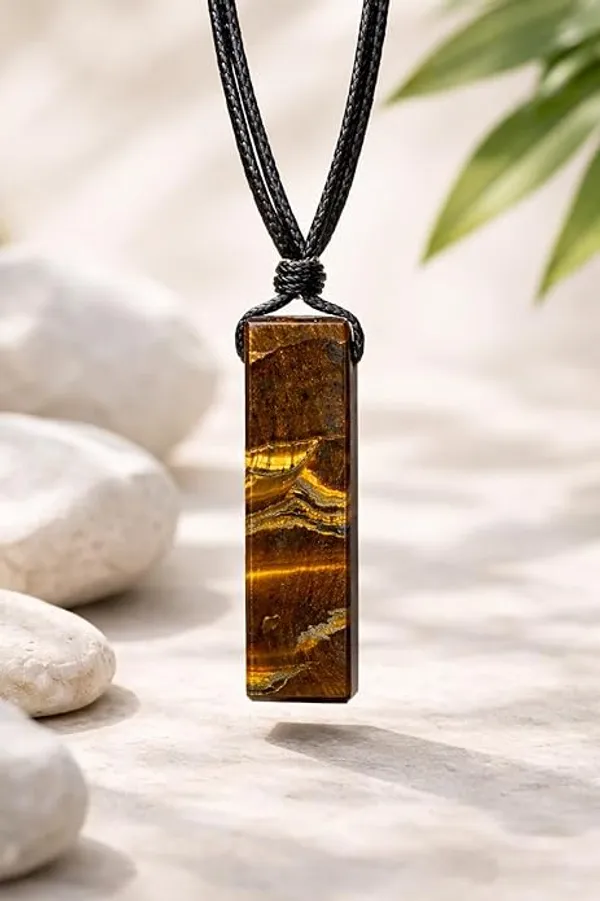 Rectangle_Tiger_S_Eye_Crystal_Necklace_For_Men_Adjustable_Black_Cord