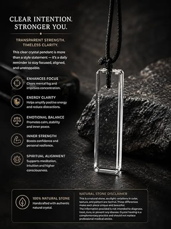 Crystal_Quartz_Rectangle_Necklace_For_Men_Adjustable_Black_Cord