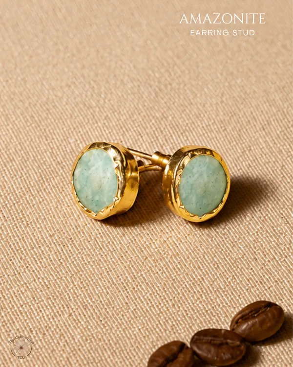 Amazonite_Stud_Earrings_Golden_Collection