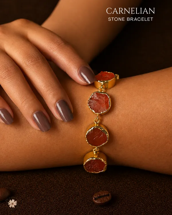 Carnelian_Stone_Bracelet_Golden_Collection
