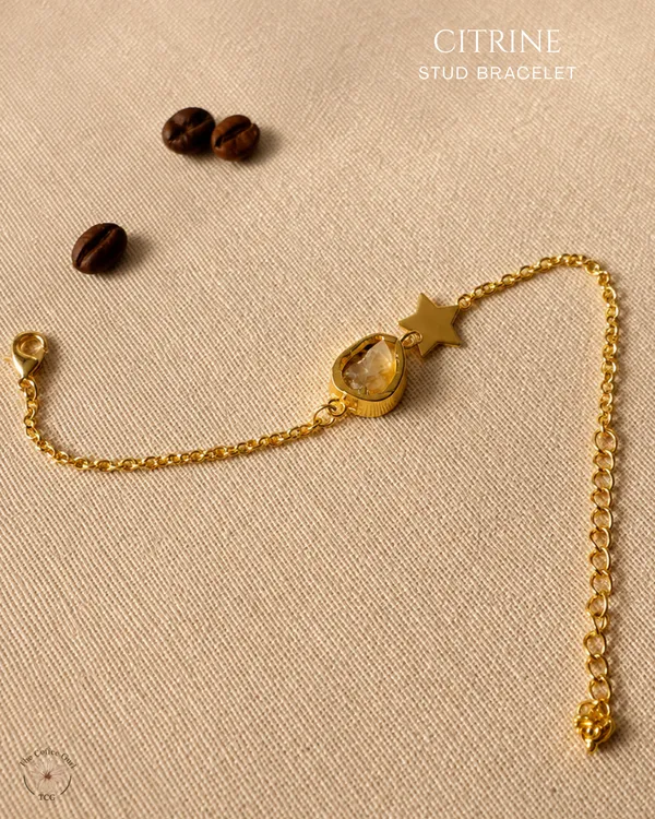 Citrine_Stud_Bracelet_Golden_Collection