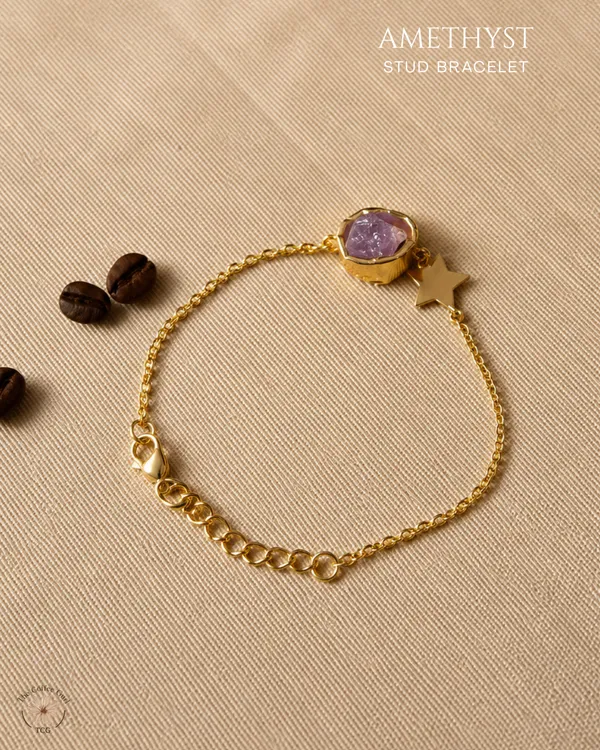 Amethyst_Stud_Bracelet_Golden_Collection