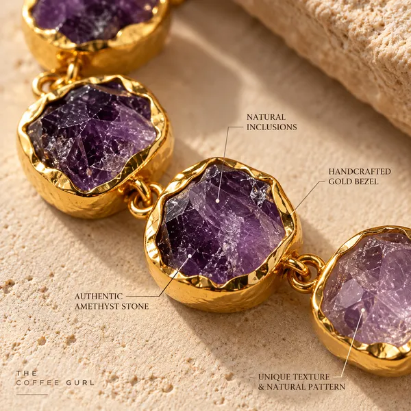 Amethyst_Single_Layer_Stone_Necklace_Set_Golden_Collection