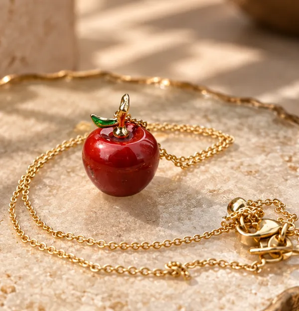 Red_Jasper_Apple_Pendant_With_Gold_Chain