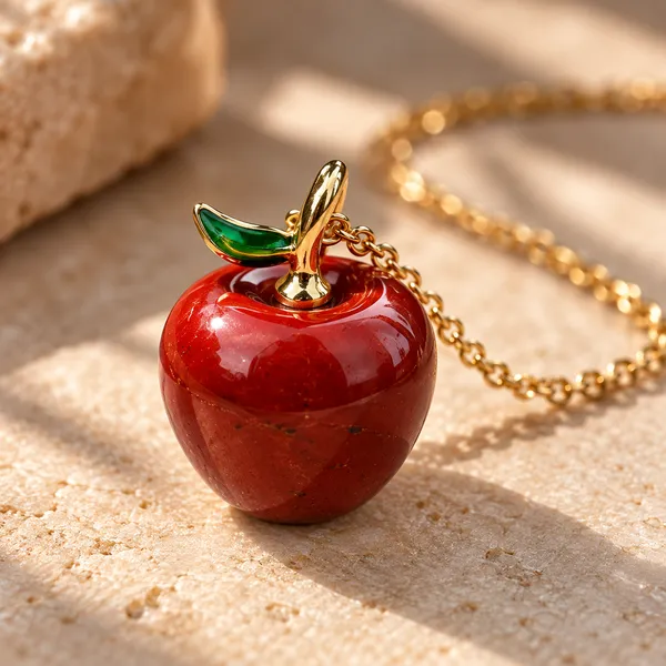 Red_Jasper_Apple_Pendant_With_Gold_Chain