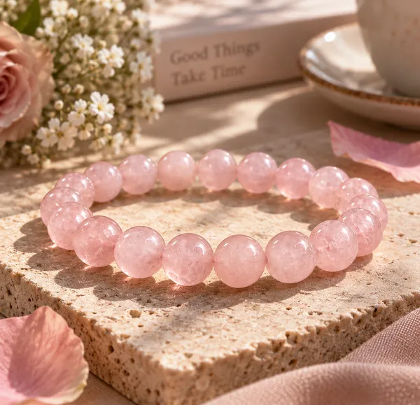 Rose_Quartz_Bracelet_With_Free_Selenite_Tumble