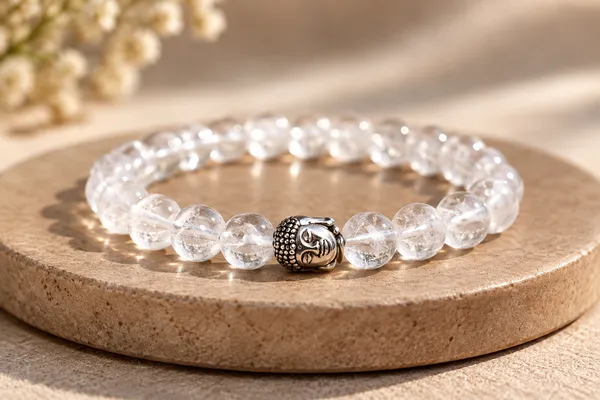Clear_Quartz_Bracelet_With_Free_Selenite_Tumble