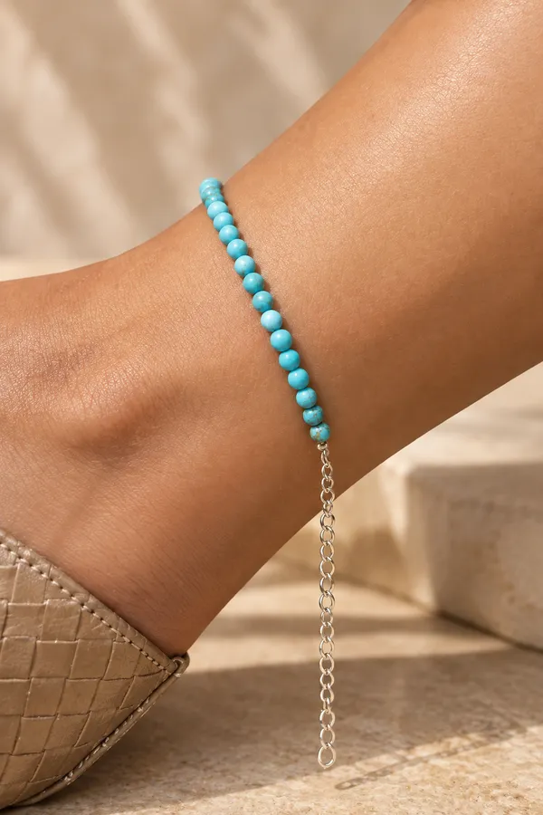Turquoise_4mm_Anklets