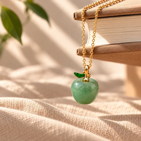 Green_Aventurine_Apple_Pendant_With_Gold_Chain