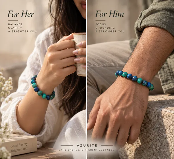 Azurite_Bracelet_With_Free_Selenite_Tumble