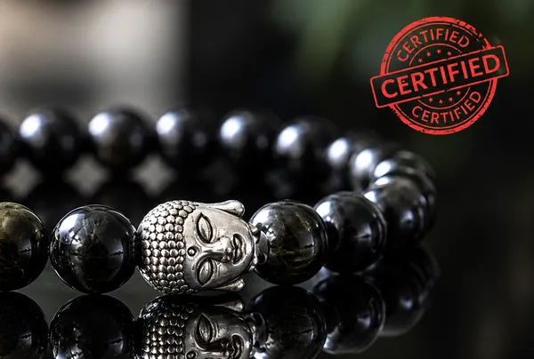 Black_Obsidian_Bracelet_With_Free_Selenite_Tumble