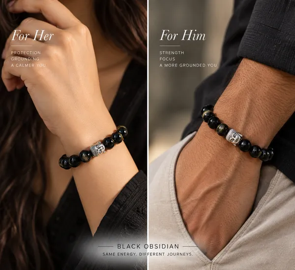 Black_Obsidian_Bracelet_With_Free_Selenite_Tumble