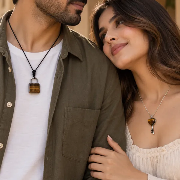 Tiger_S_Eye_Lock_Key_Couples_Pendant