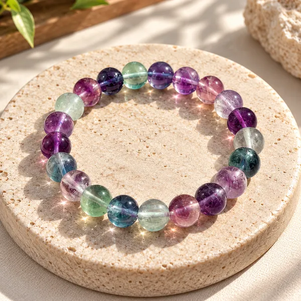 Multi_Fluorite_Bracelet_With_Free_Selenite_Tumble