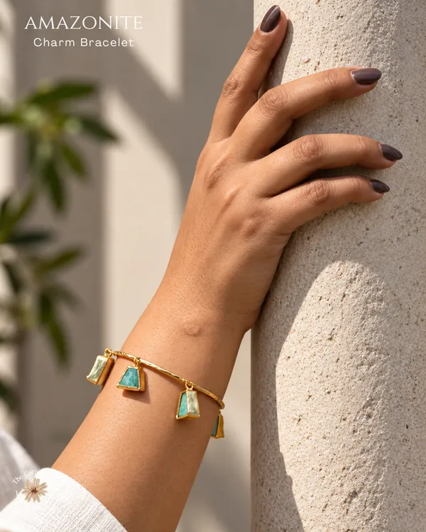 Amazonite_Charm_Bracelet_Golden_Collection