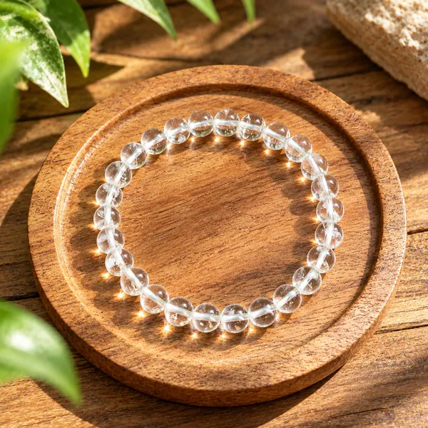Clear_Quarts_Bracelet_With_Free_Selenite_Tumble