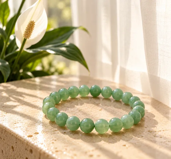 Green_Aventurine_Bracelet_With_Free_Selenite_Tumble