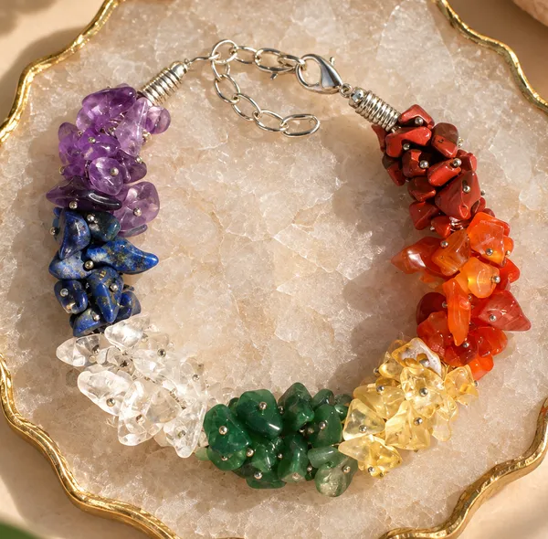 Woman_S_7_Chakra_Chip_Bracelet_With_Free_Selenite_Tumble