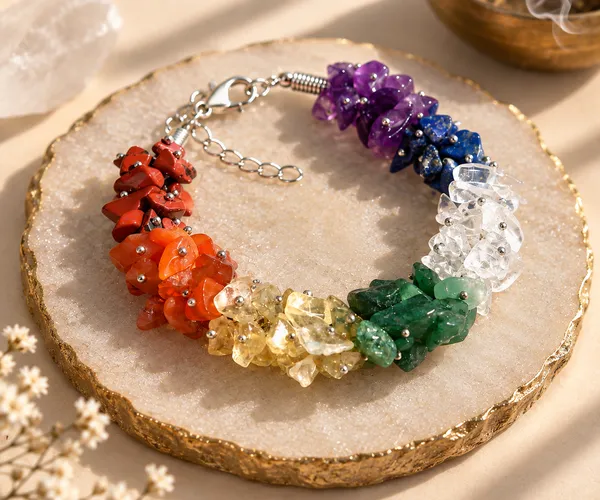Woman_S_7_Chakra_Chip_Bracelet_With_Free_Selenite_Tumble
