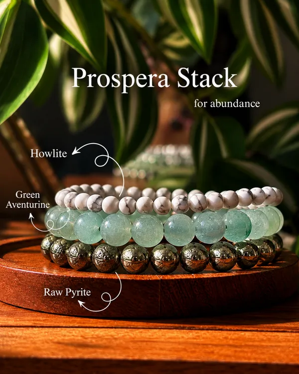 Prospera_Bracelet_Stack_With_Free_Selenite_Tumble