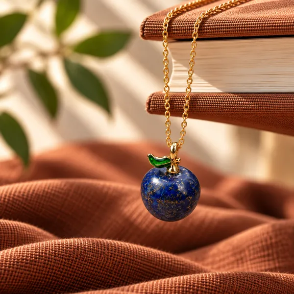 Lapis_Lazuli_Apple_Pendant_With_Gold_Chain