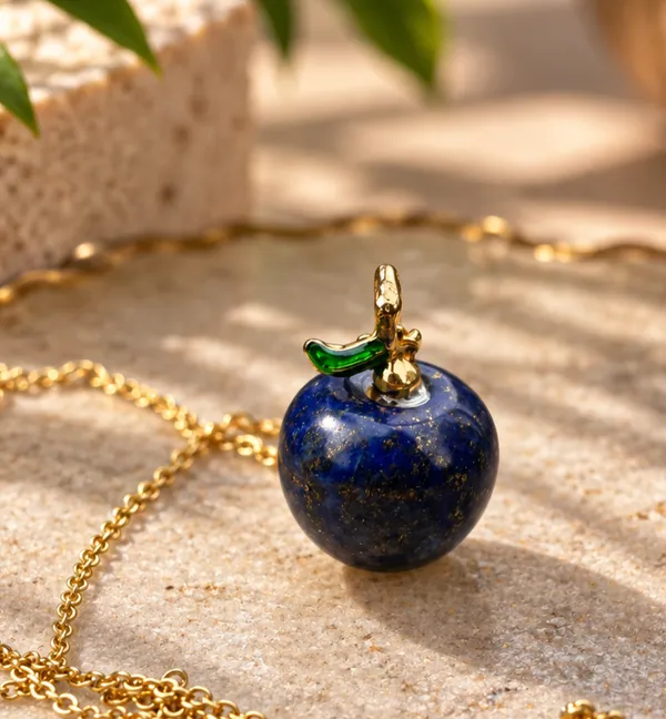 Lapis_Lazuli_Apple_Pendant_With_Gold_Chain