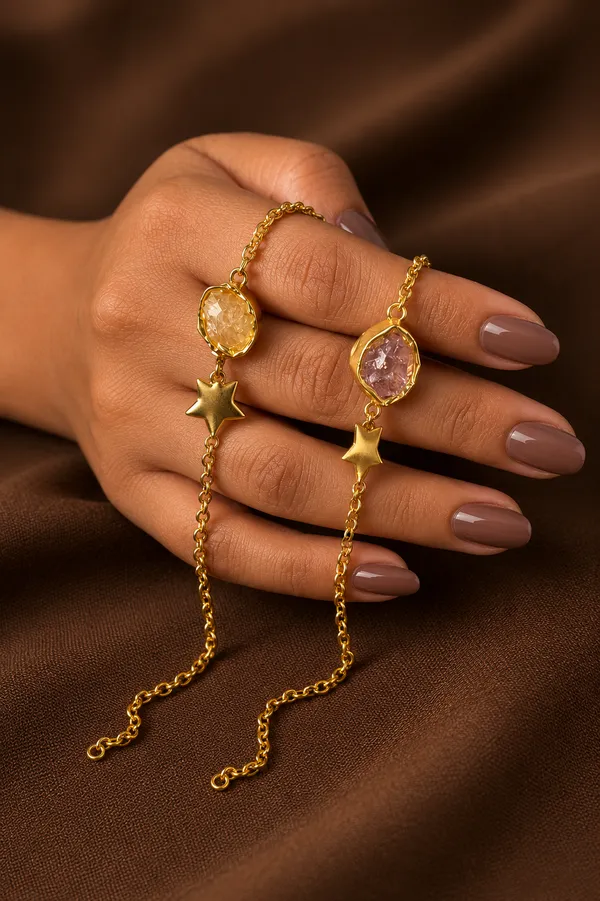 Amazonite_Stud_Bracelet_Golden_Collection