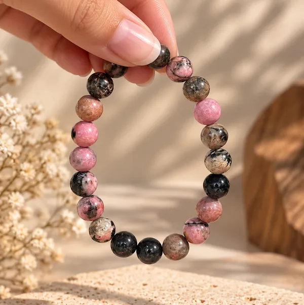 Rhodonite_Bracelet_With_Free_Selenite_Tumble