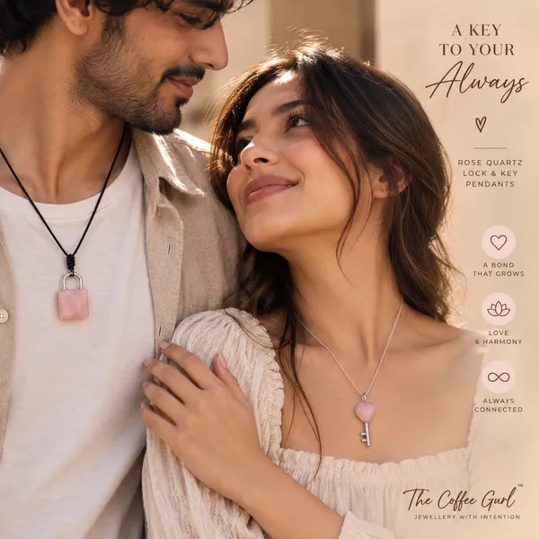 Rose_Quarts_Lock_Key_Couples_Pendants