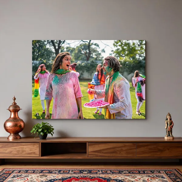 Framed_Canvas_Wall_Art_Print_Of_Holi_Celebration*