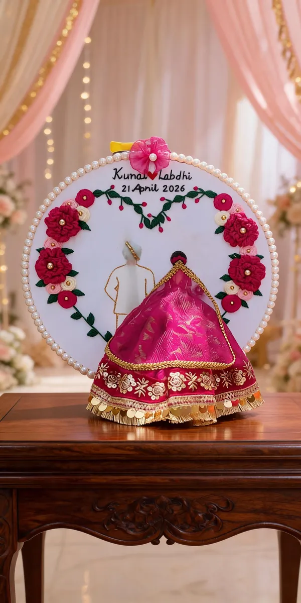 Handcrafted_Floral_Wedding_Ring_Ceremony_Decorative_Plate