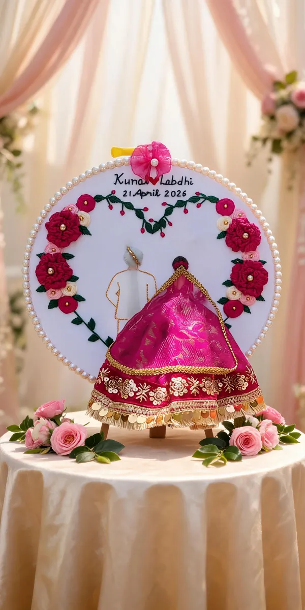 Handcrafted_Floral_Wedding_Ring_Ceremony_Decorative_Plate