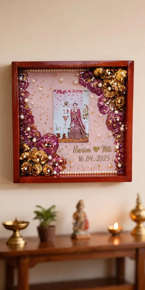 Wooden_Floral_Resin_Personalized_Wedding_Photo_Frame