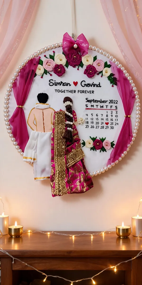 Handcrafted_Personalized_Wedding_Couple_Hoop_Art_With_Fabric_Details