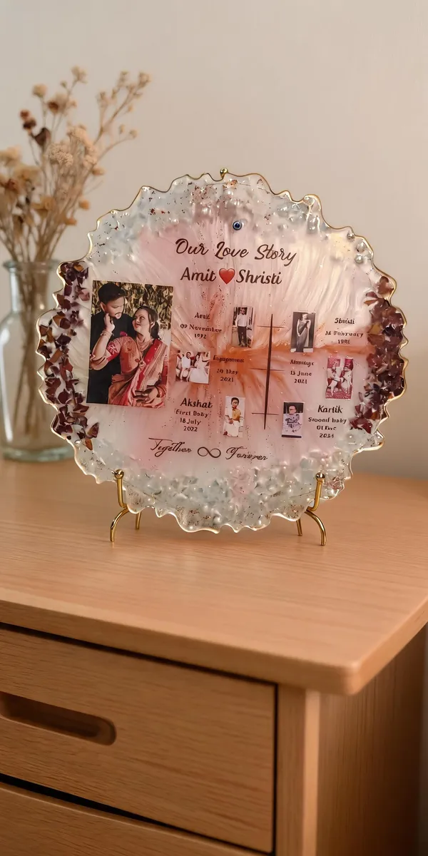 Personalized_Resin_Love_Story_Photo_Plate_With_Stand