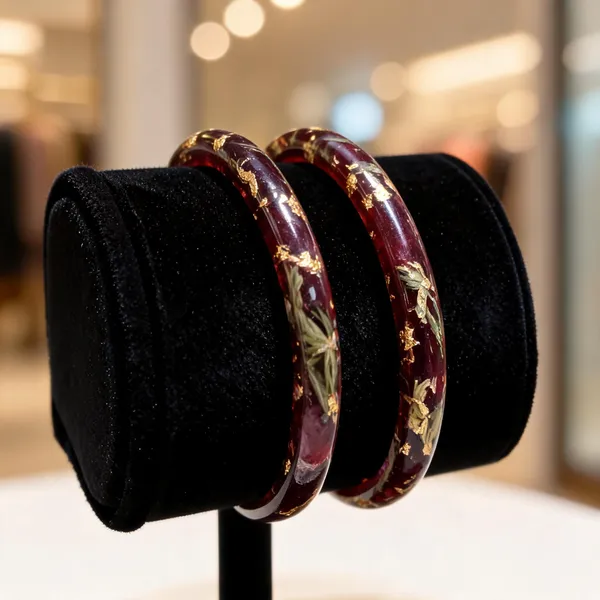 Maroon_Resin_Gold_Foil_Handmade_Bangles_For_Women