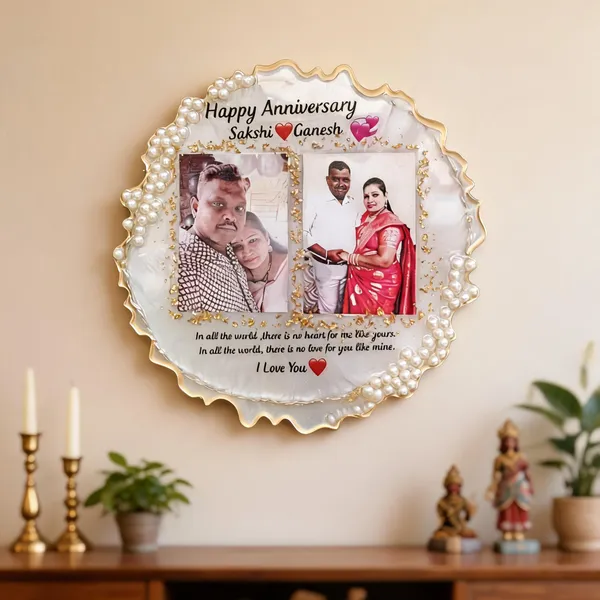 Personalized_Anniversary_Photo_Frame_With_Pearl_Border