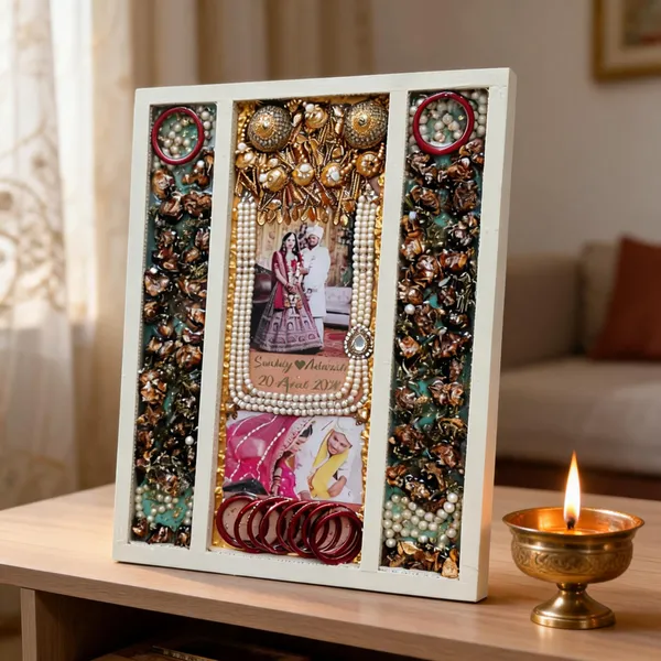 Handcrafted_Wedding_Memory_Frame_With_Bangles_And_Pearl_Embellishments