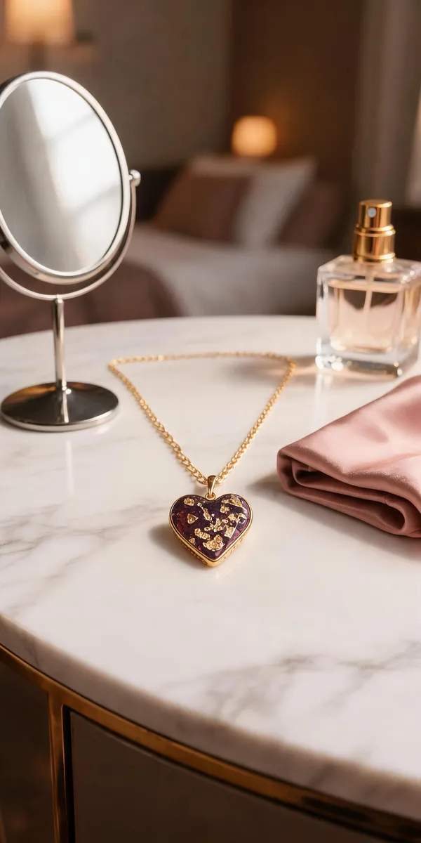 Purple_Resin_Gold_Foil_Heart_Pendant_Necklace_For_Women