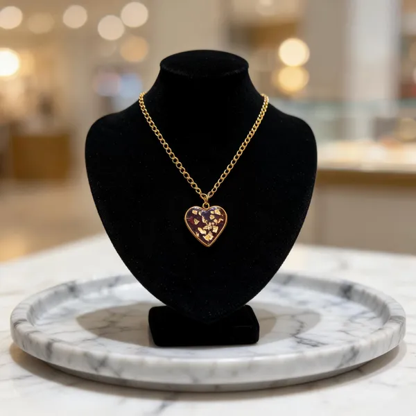 Purple_Resin_Gold_Foil_Heart_Pendant_Necklace_For_Women