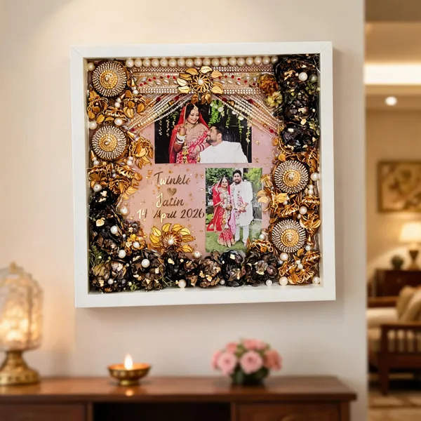 Personalized_Wedding_Photo_Frame_With_Floral_Embellishments
