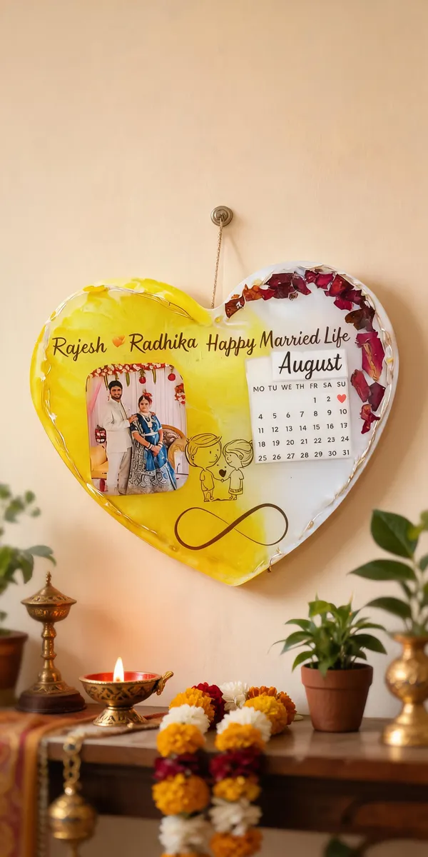 Personalized_Resin_Heart_Photo_Frame_With_Calendar