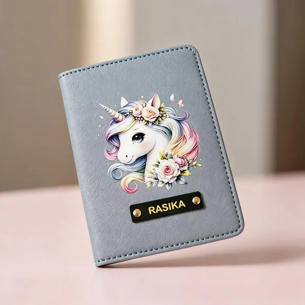 Grey_Unicorn_Print_Personalized_Passport_Cover