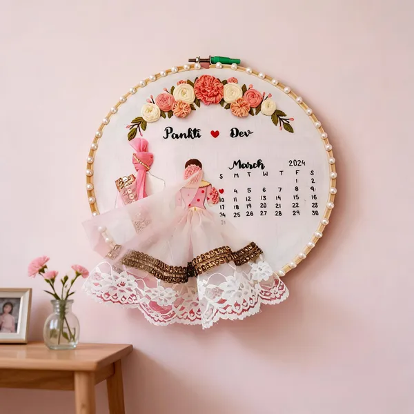Handmade_Embroidered_Floral_Hoop_Wedding_Calendar_Wall_Decor