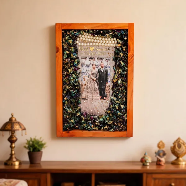 Wooden_Personalized_Wedding_Photo_Frame_With_Pearl_Detailing