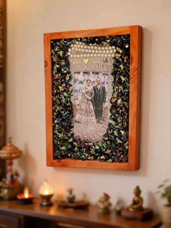 Wooden_Personalized_Wedding_Photo_Frame_With_Pearl_Detailing